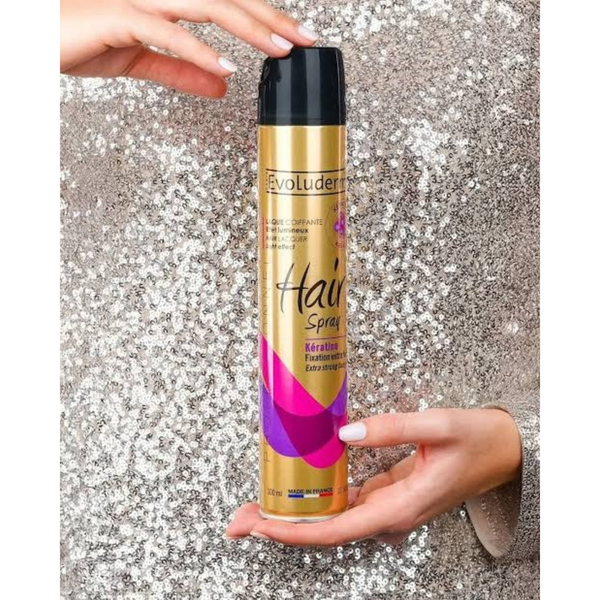Evoluderm Ultra Strong Fixing Keratin Hairspray - Advanced Hold & Structural Protection