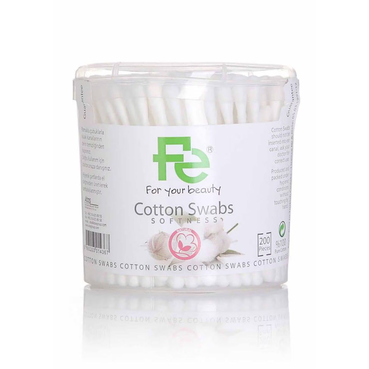 FE Cotton Swabs 200 Pcs - Cotton Buds
