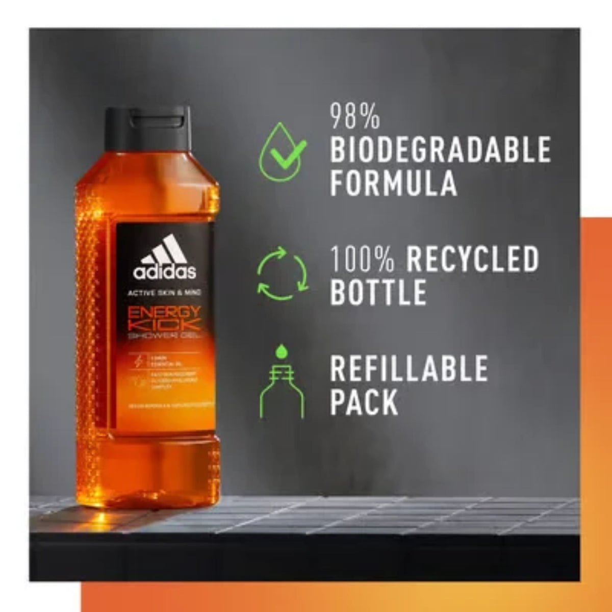 Adidas Active Skin & Mind Energy Kick Shower Gel - Shower Gel