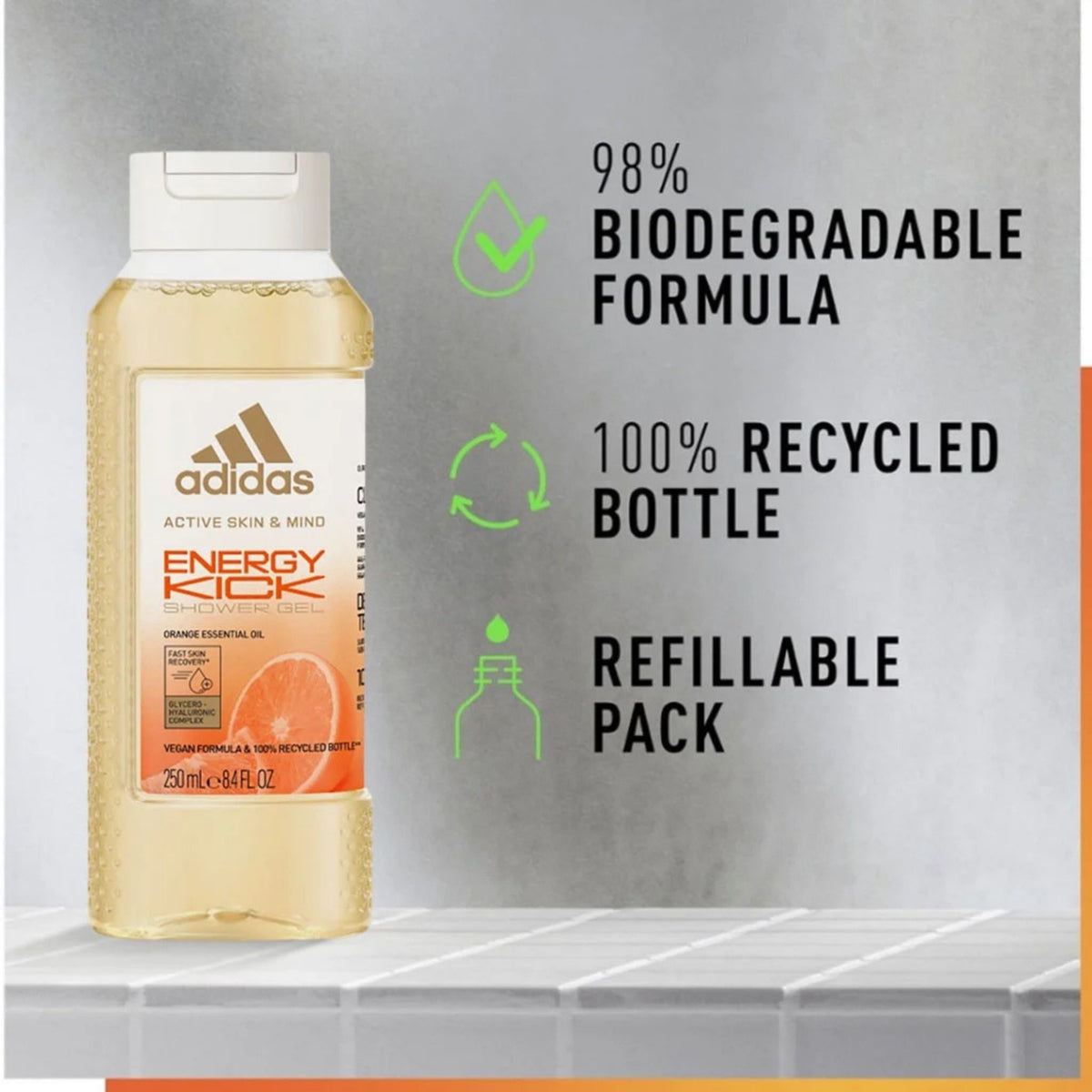 Adidas Active Skin & Mind Energy Kick Shower Gel - Shower Gel