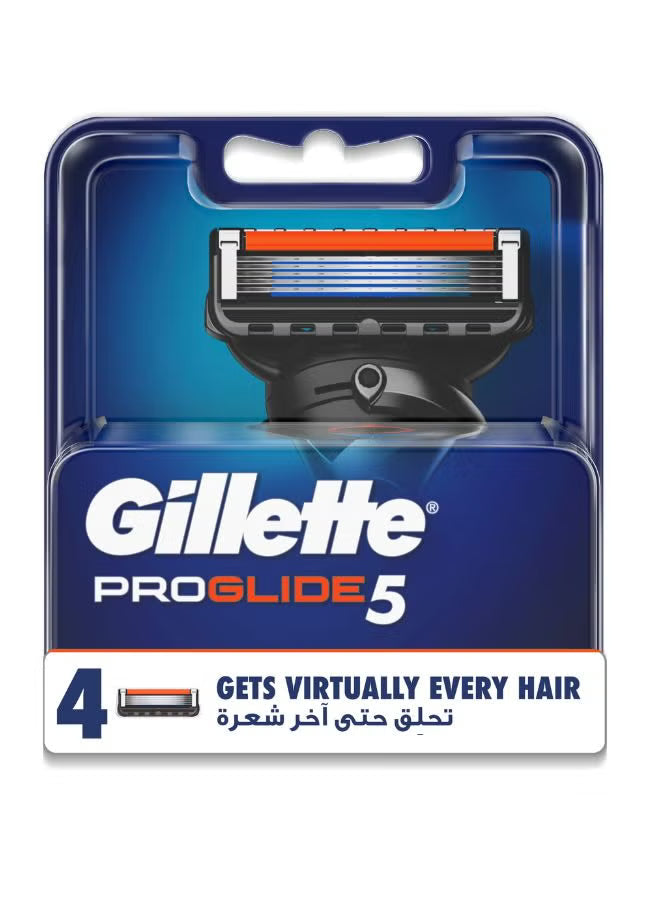 Gillette Fusion Proglide 5 Blades 4 Razors