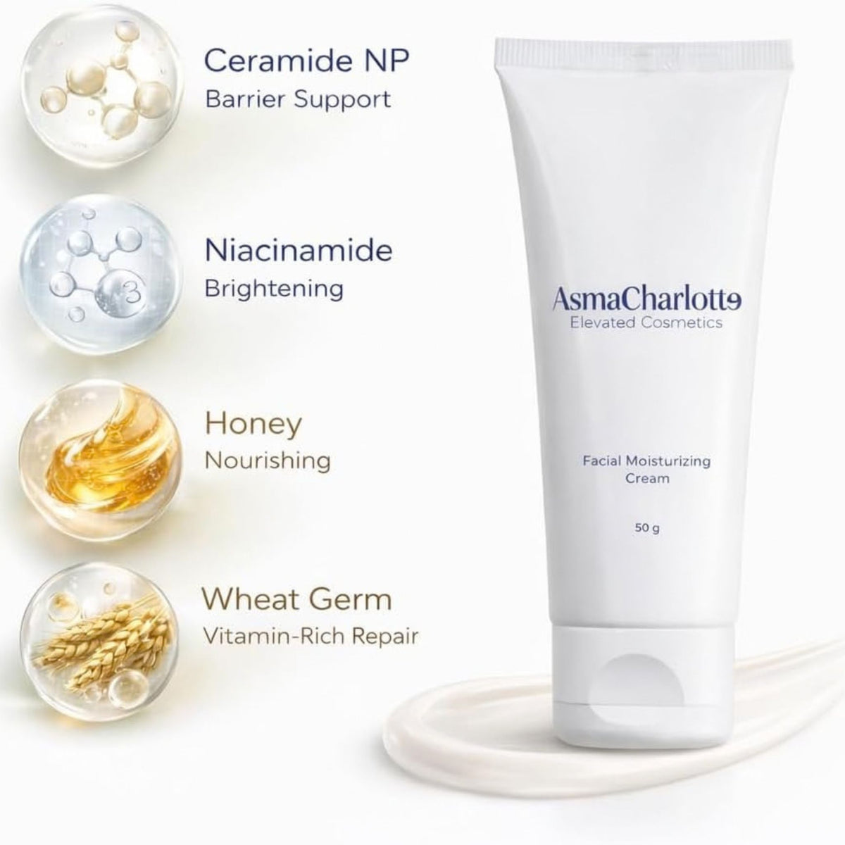 AsmaCharlotte Facial Moisturizer Cream - Face Cream