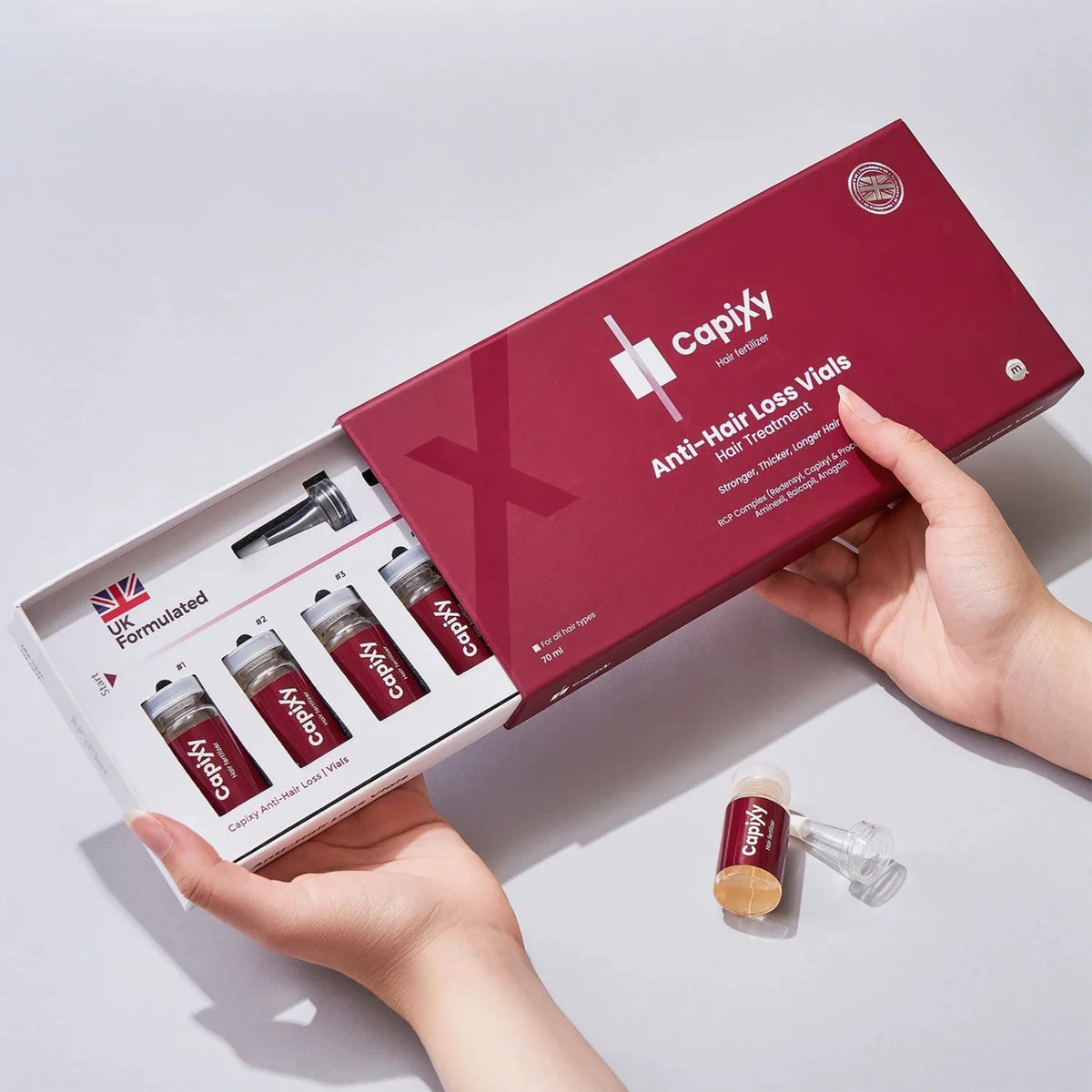 Capixy Anti Hair Loss Vials - Hair Treatment - 7 Ampoules x 10 ml