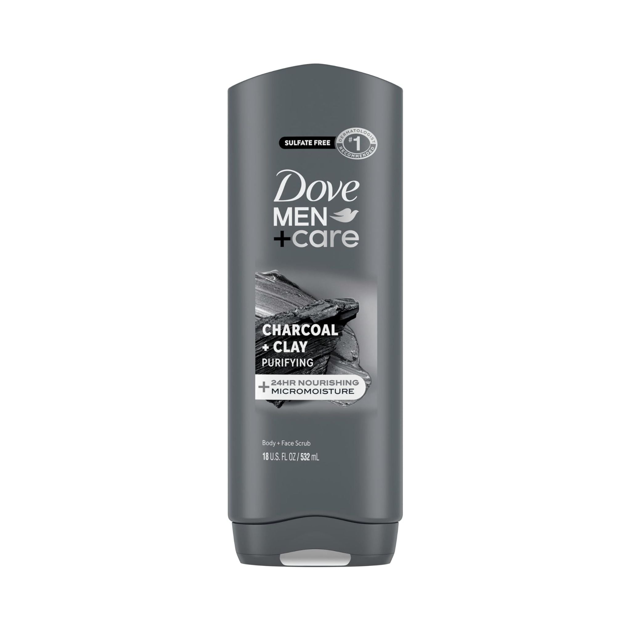 Dove Men+Care Purifying Charcoal & Clay Body Wash - Body Wash Main image