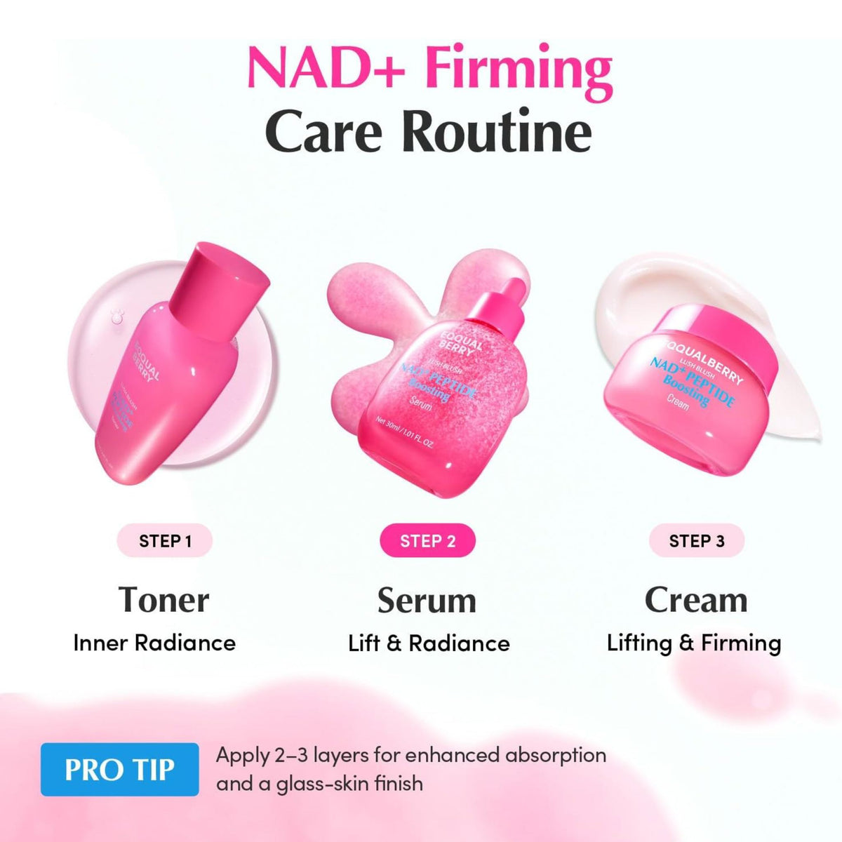 EQQUALBERRY NAD+ Peptide Boosting Serum