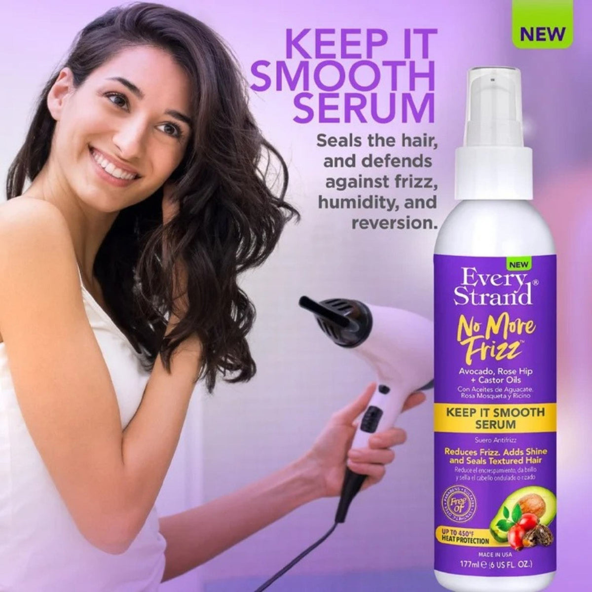 Every Strand No More Frizz Keep It Smooth Serum