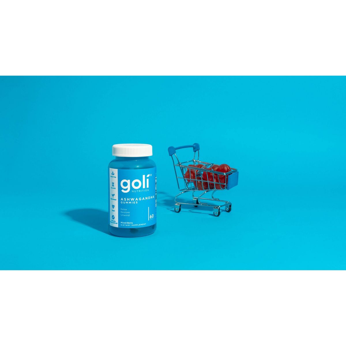 Goli Nutrition Ashwagandha Gummies Mixed Berry -- 60 Gummies