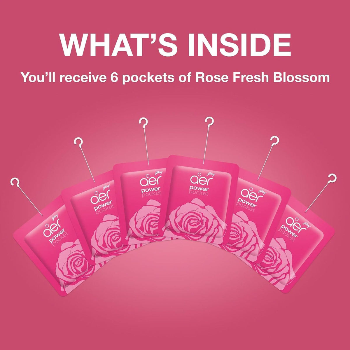Godrej Aer Power Pocket Bathroom Fragrance - Rose Fresh Blossom