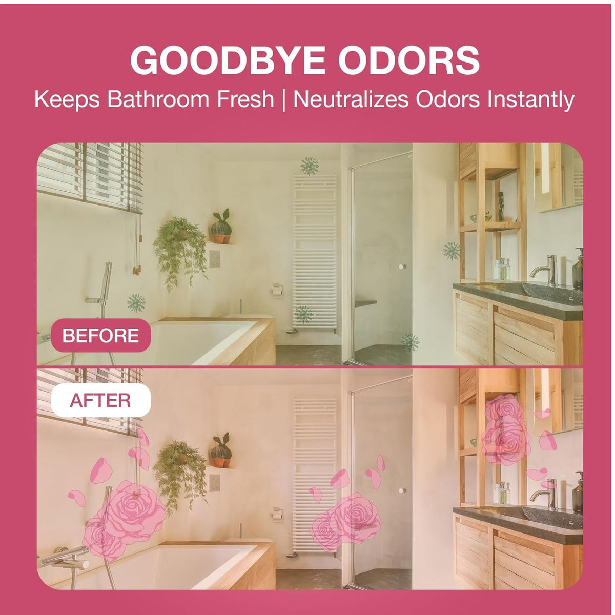 Godrej Aer Power Pocket Bathroom Fragrance - Rose Fresh Blossom