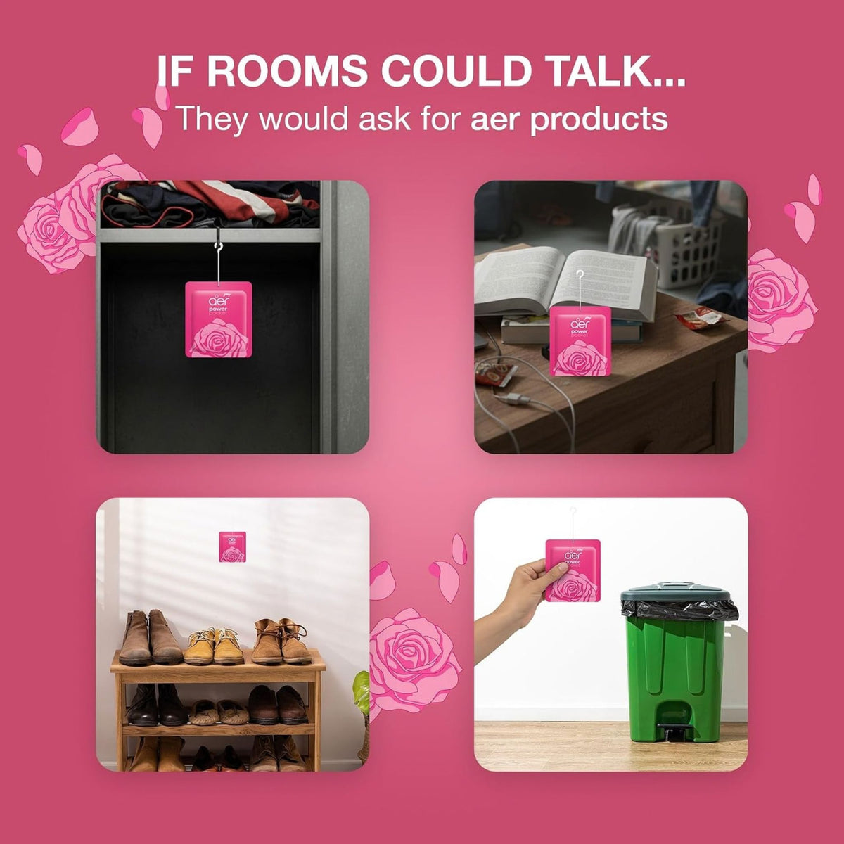 Godrej Aer Power Pocket Bathroom Fragrance - Rose Fresh Blossom