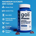 Goli Nutrition Zero Sugar Magnesium Gummies -- 60 Gummies