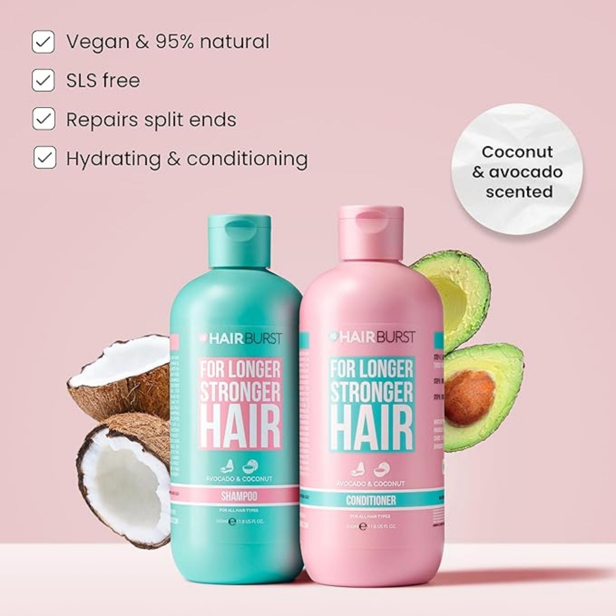 Hair Burst For Longer & Stronger Hair Shampoo & Conditioner - Hair Care Set