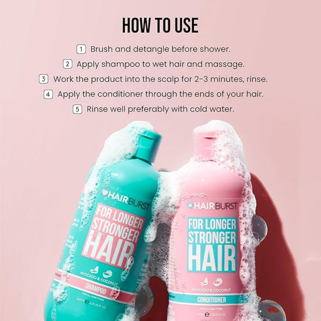 Hair Burst For Longer & Stronger Hair Shampoo & Conditioner - Hair Care Set