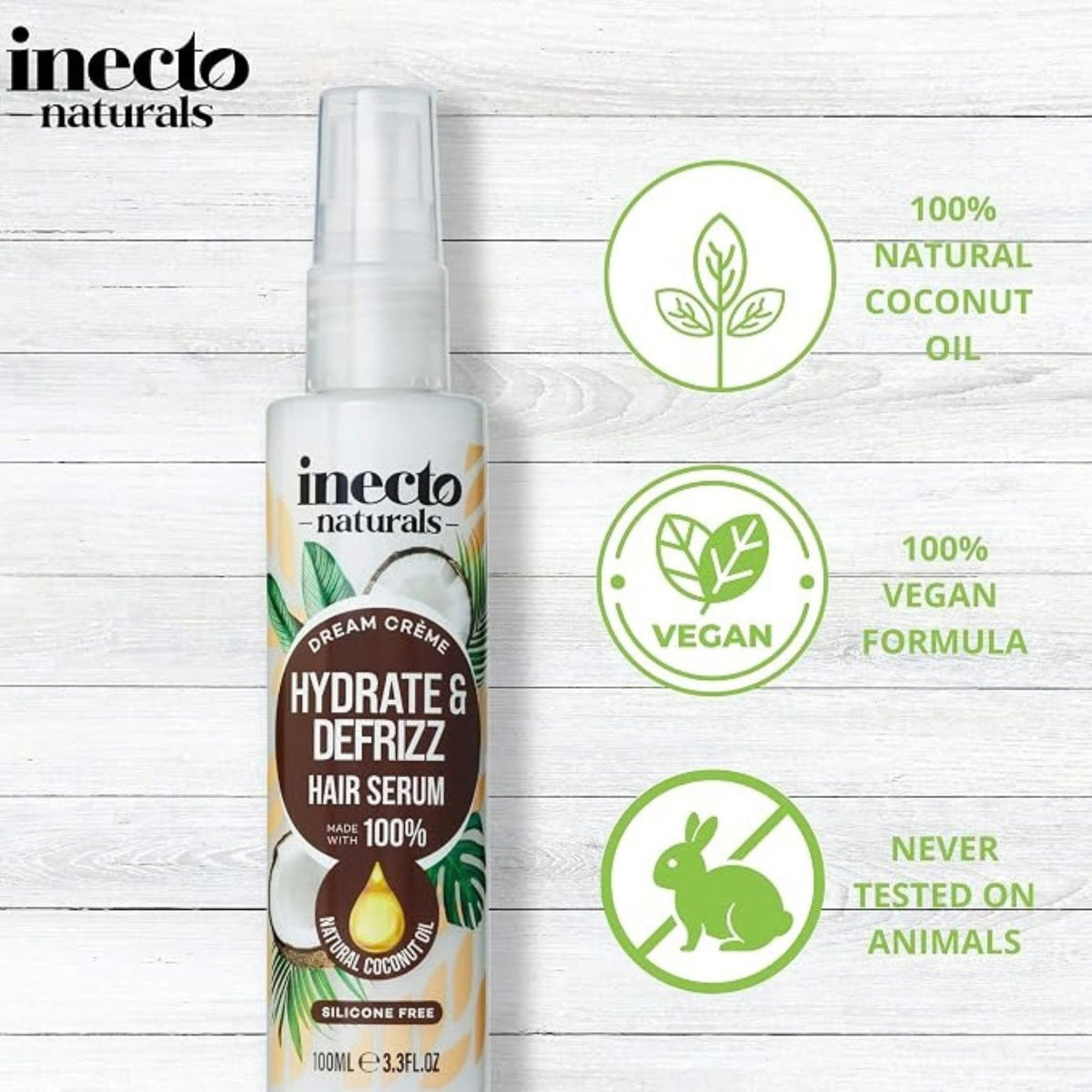 Inecto Naturals Hydrate & Defrizz Coconut Dream Crème - Hair Serum