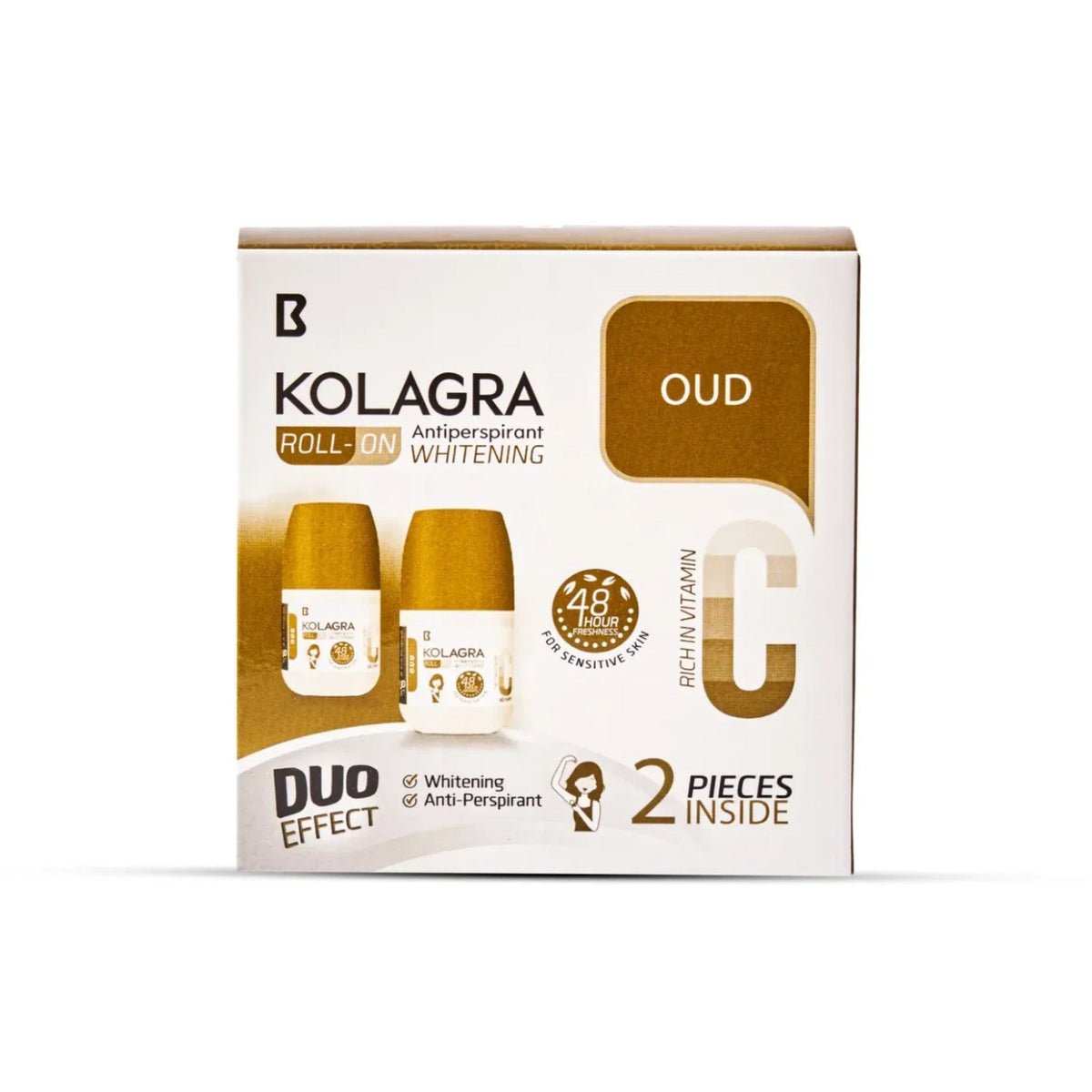 Kolagra Whitening Roll-On Deodorant 2x1 Promo Pack (1+1) - Oud