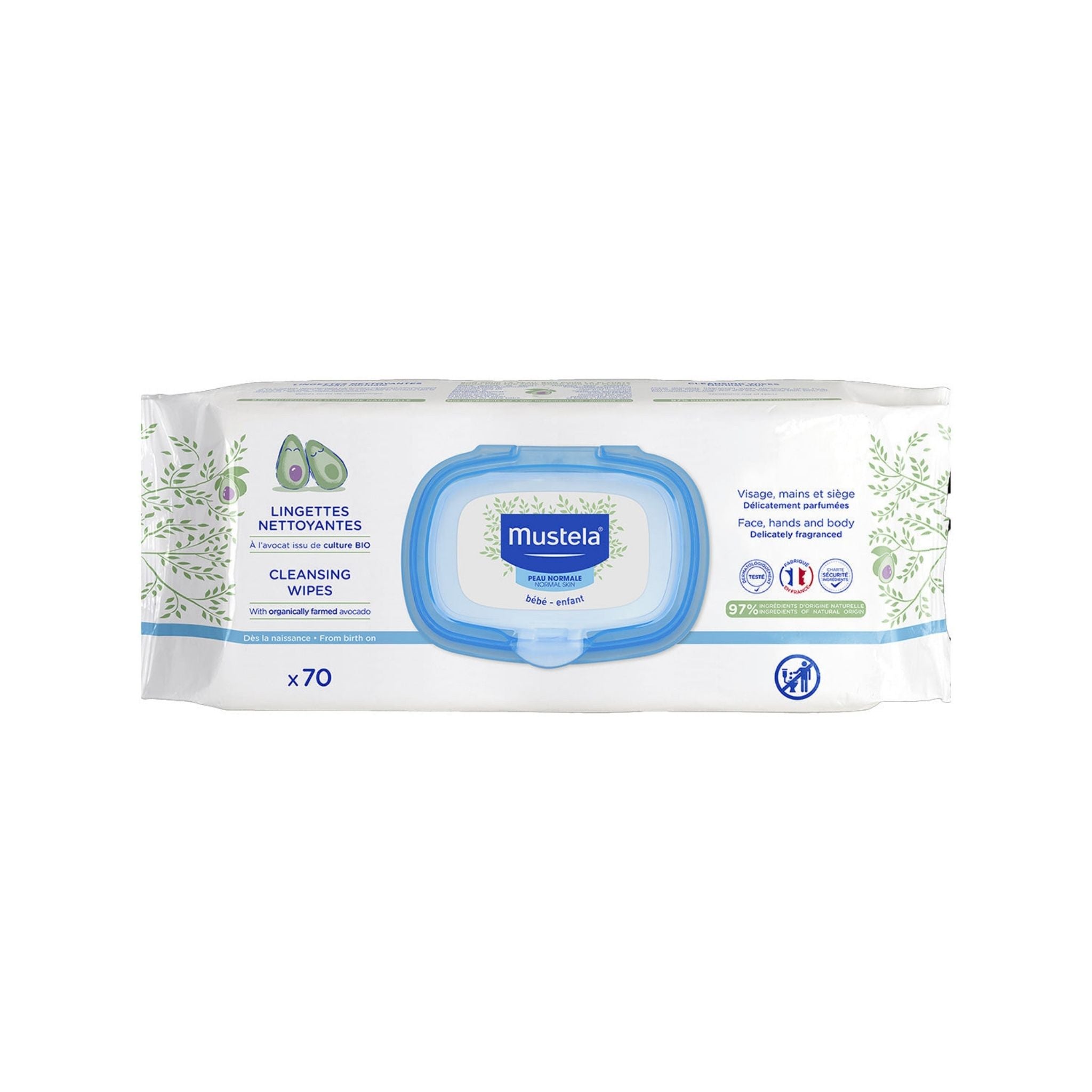 Mustela Cleansing Wipes With Avocado - Cleansing Wipes