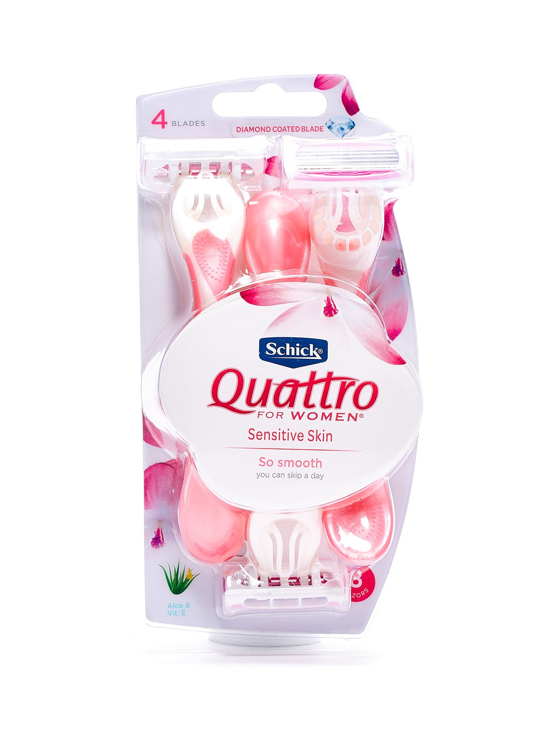 Schick Quattro 4 Disposable 3 Razors For Women