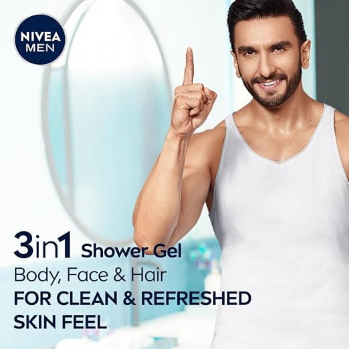 Nivea 3 In 1 Energy 24H Fresh Shower Gel For Men