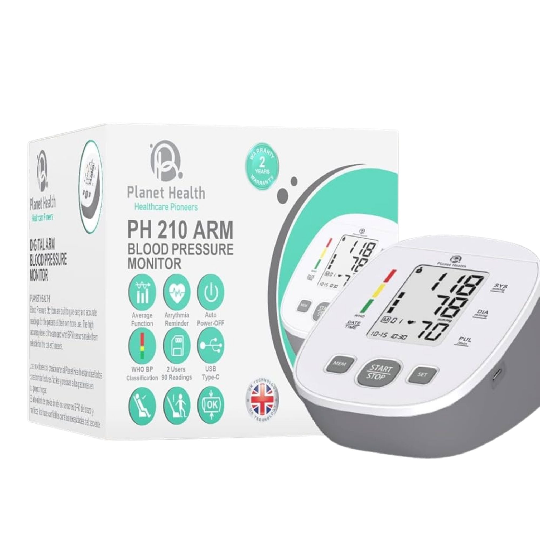 Planet Health PH 210 Arm Blood Pressure Monitor - Blood Pressure Monitor Main image