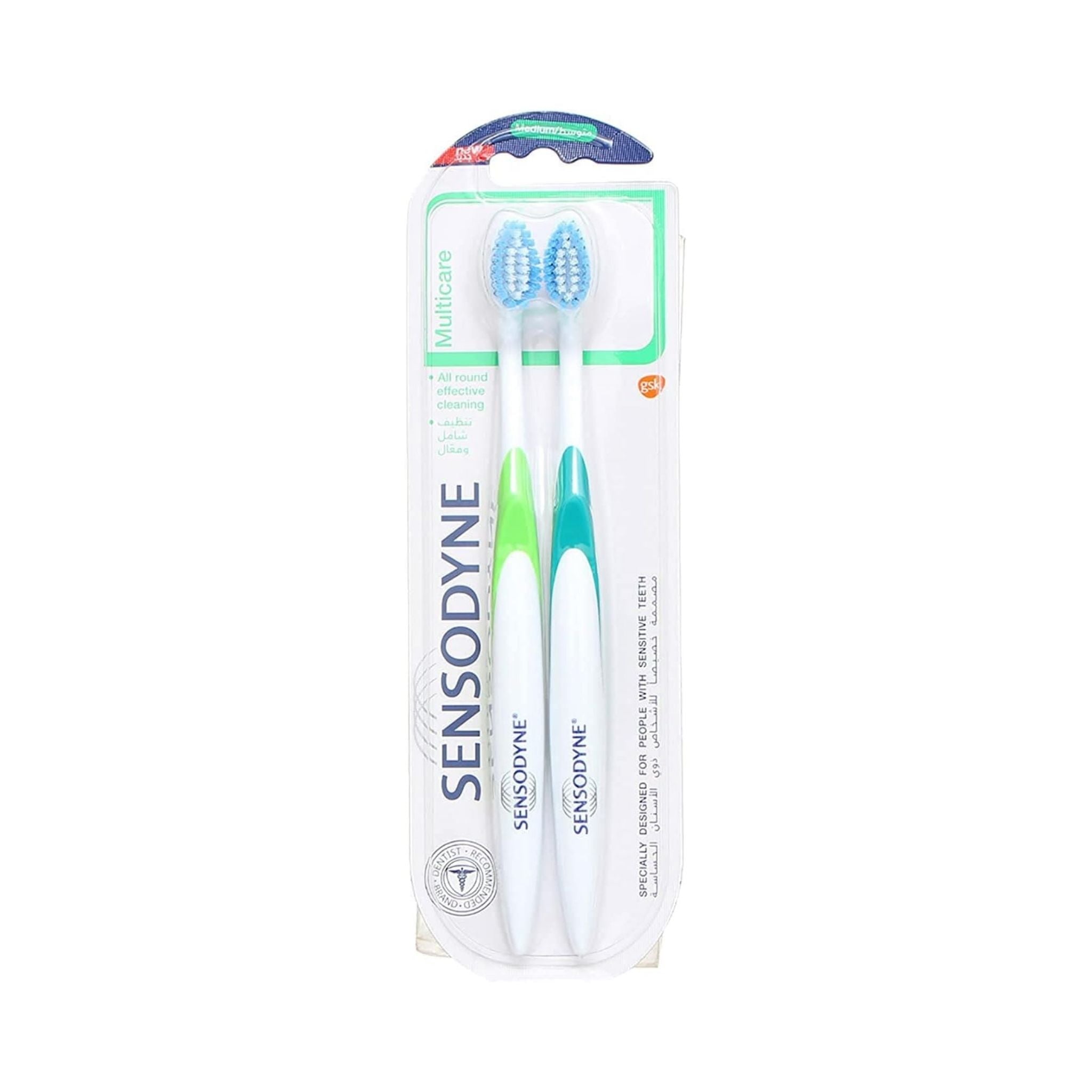 Sensodyne Multicare Medium Toothbrush 1+1 Free - Toothbrush