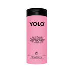 Refect Beauty Yolo strawberry scented nail polish remover in a pink bottle with Vitamin E for healthy nails