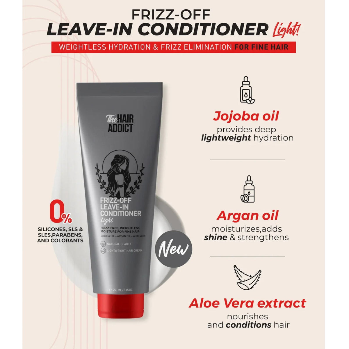 The Hair Addict Frizz Off - Leave In Conditioner Light