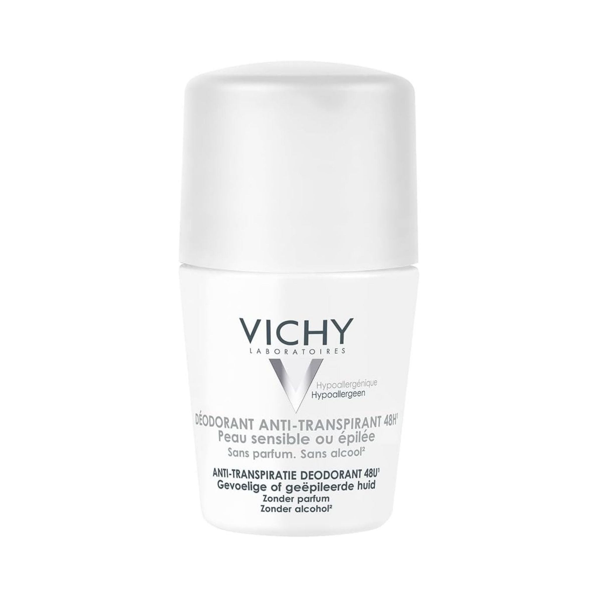 Vichy Deodorant Anti Transpirant Apaisant Roll-On Sensitive Skin 48H White - Roll-On Deodorant Main image