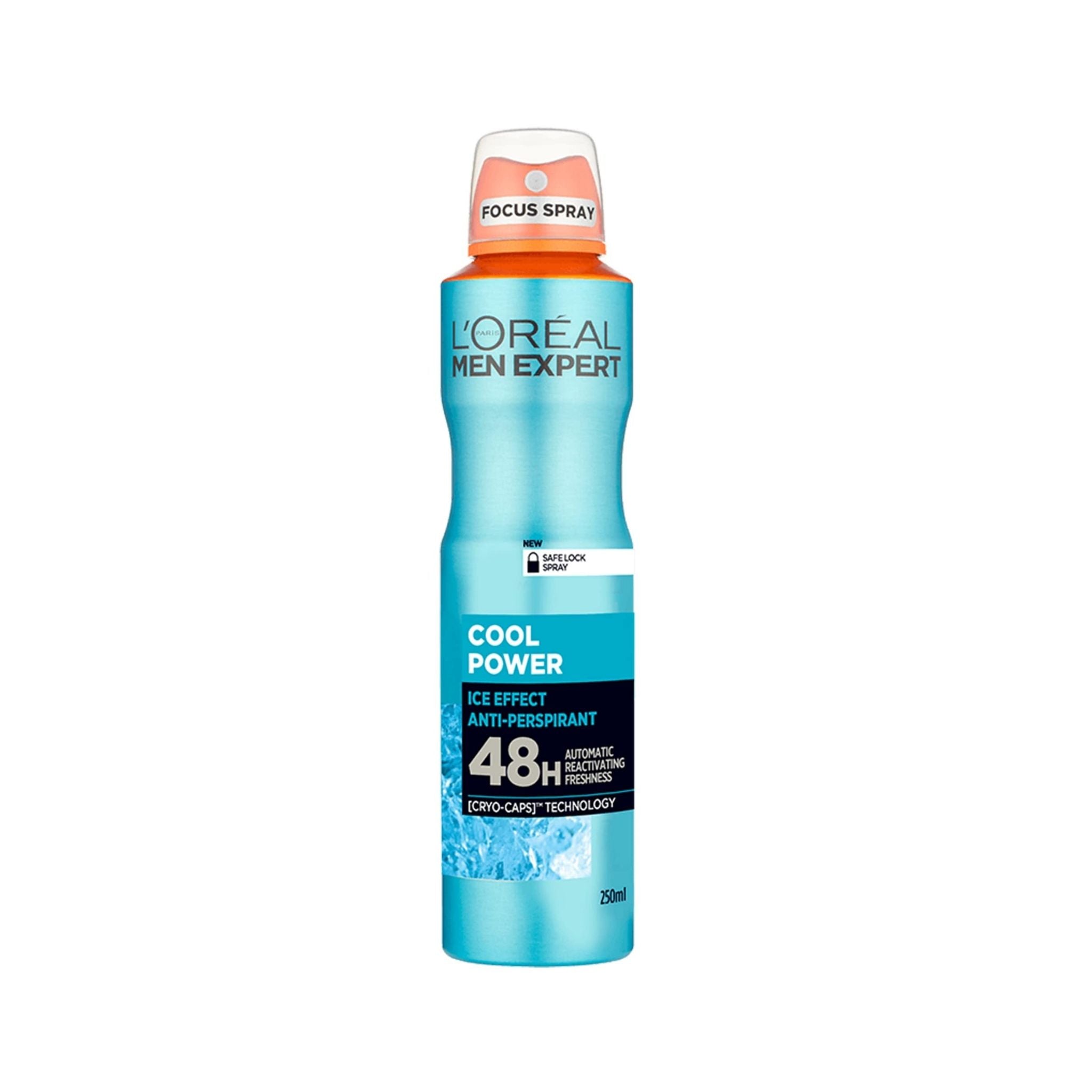 L'Oreal Paris Men Expert Cool Power 48H Anti-Perspirant Deodorant Spray - Deodorants & Antiperspirants