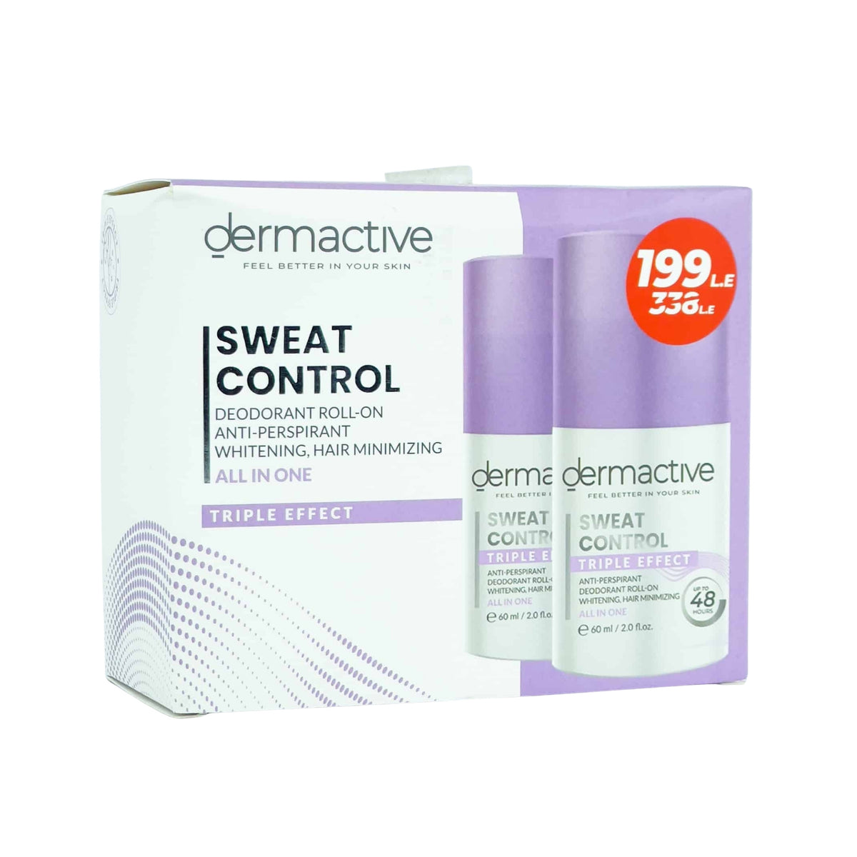 Dermactive Sweat Control Tri-Effect Roll-On Promo Pack 1+1 - Deodorants