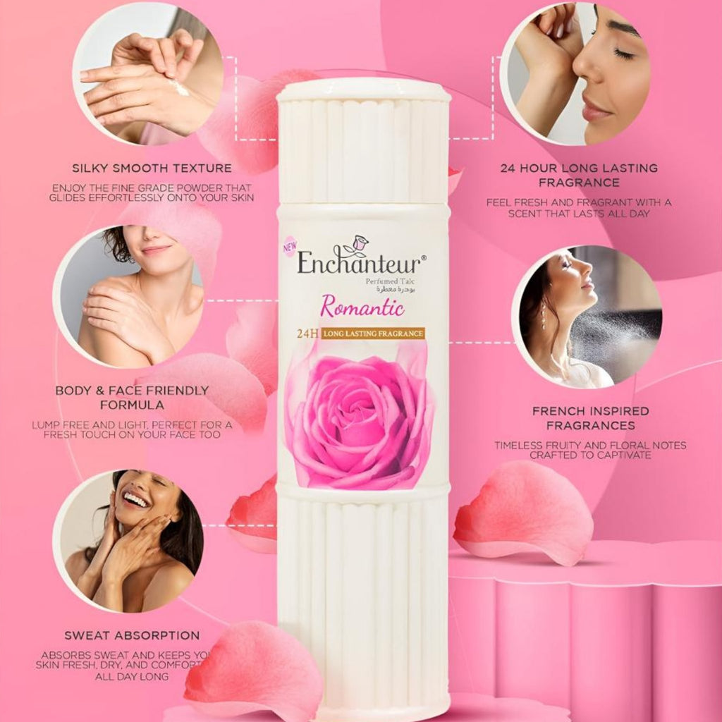 Enchanteur Romantic Perfumed Talcum Powder - Baby Powder