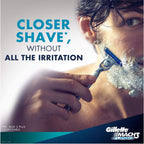 Gillette Mach3 Turbo Razor Pack 1 Razor Handle and 2 Blade Refills - Razors & Blades