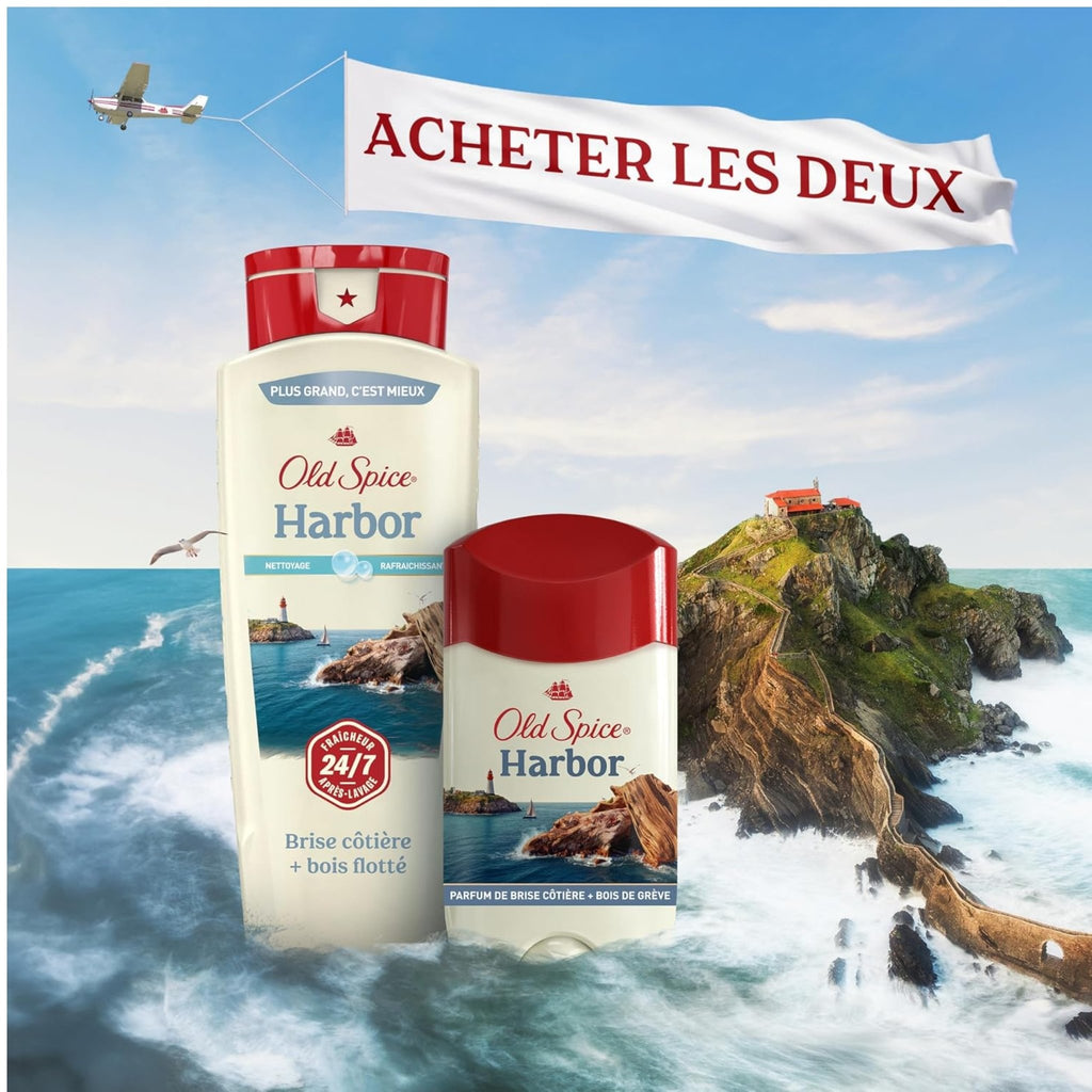 Old Spice Men's Antiperspirant & Deodorant Harbor with Coastal Breeze Scent