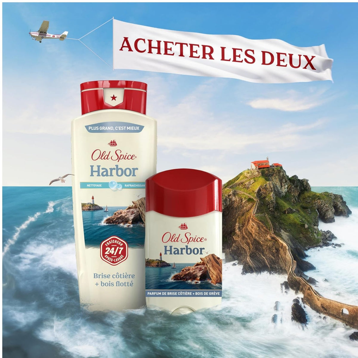Old Spice Men's Antiperspirant & Deodorant Harbor with Coastal Breeze Scent