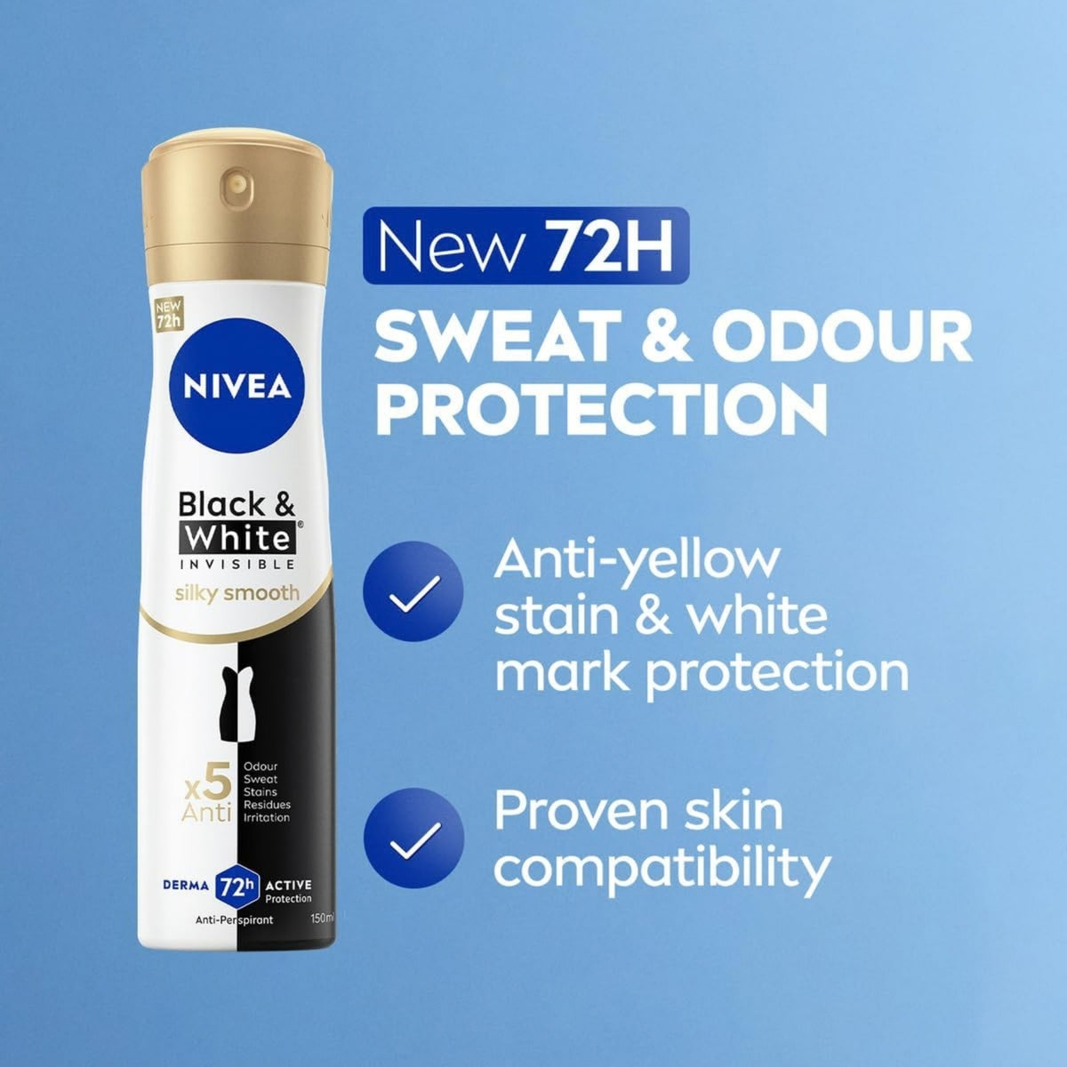 NIVEA Women Black & White Silky Smooth Deodorants Spray 25% OFF