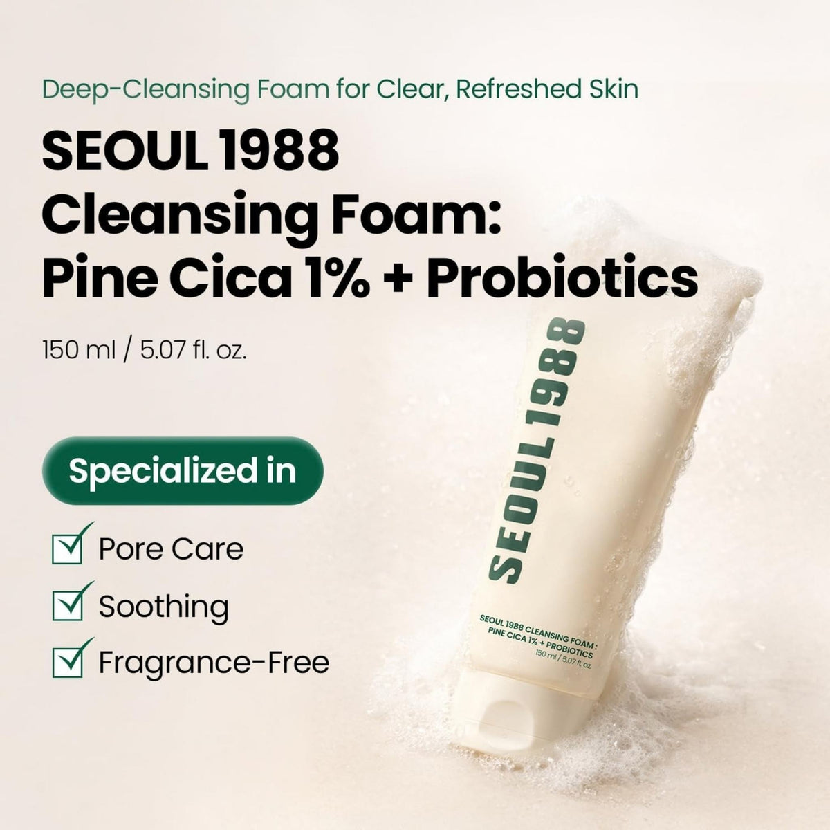 K-Secret SEOUL 1988 Cleansing Oil: Pine Cica 1% + Probiotics - Cleansing Oil