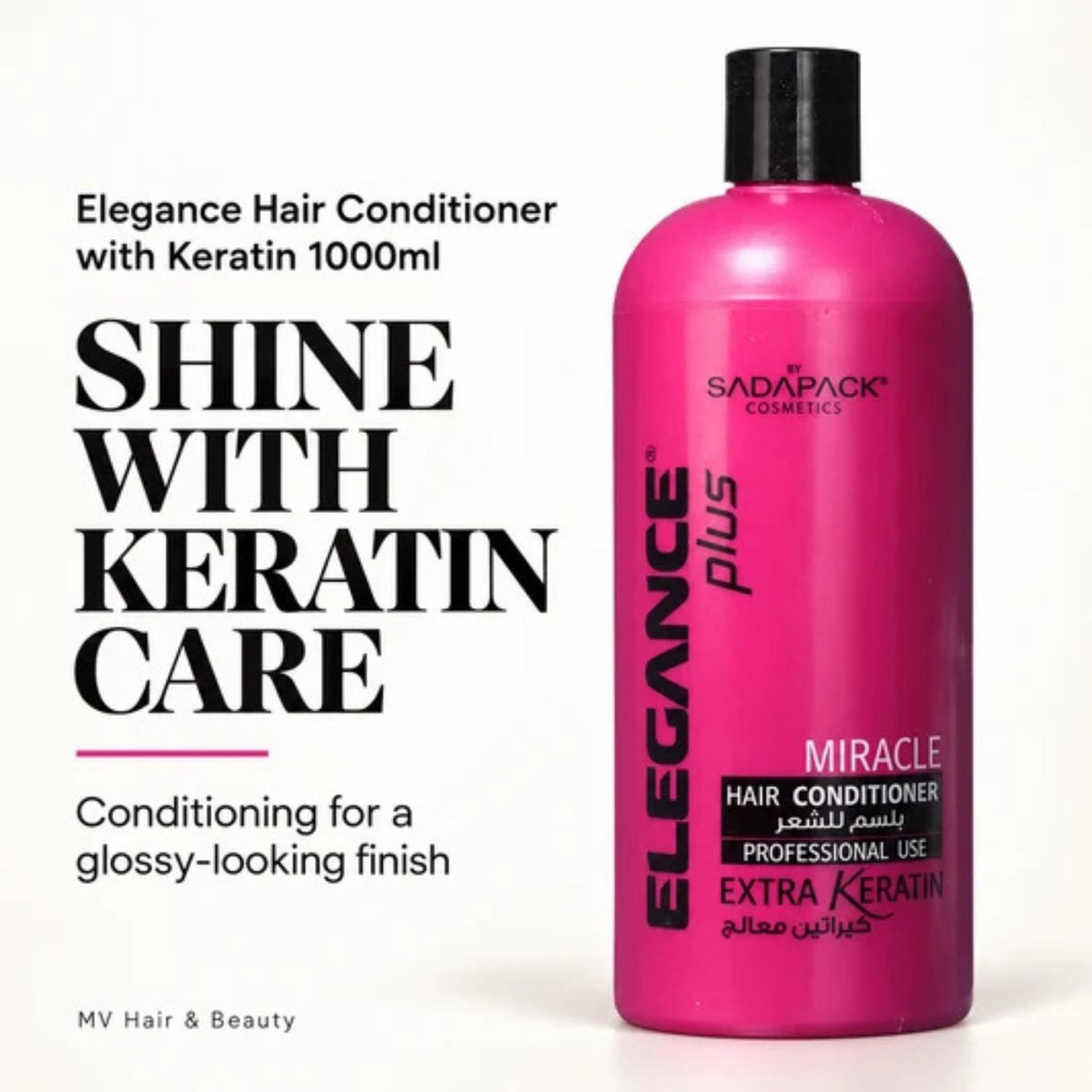 Elegance Keratin (Shampoo + Conditioner) 500ml + Serum 50ml Free