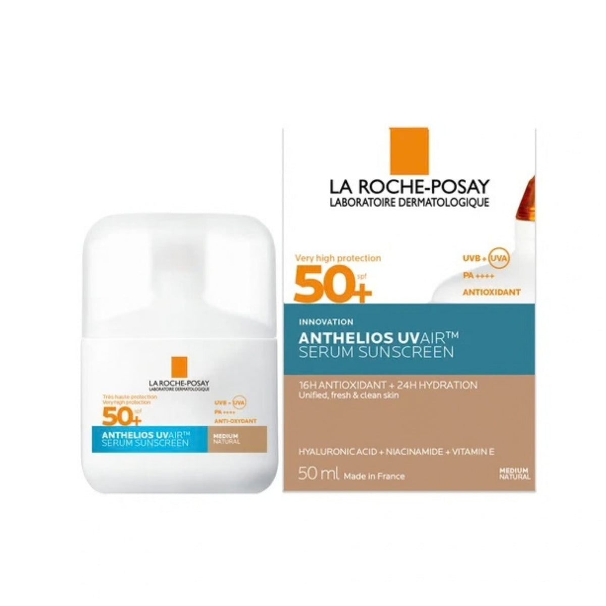 La Roche-Posay Anthelios UVAir Serum Sunscreen SPF50+ Medium Tint - Face Sunscreen