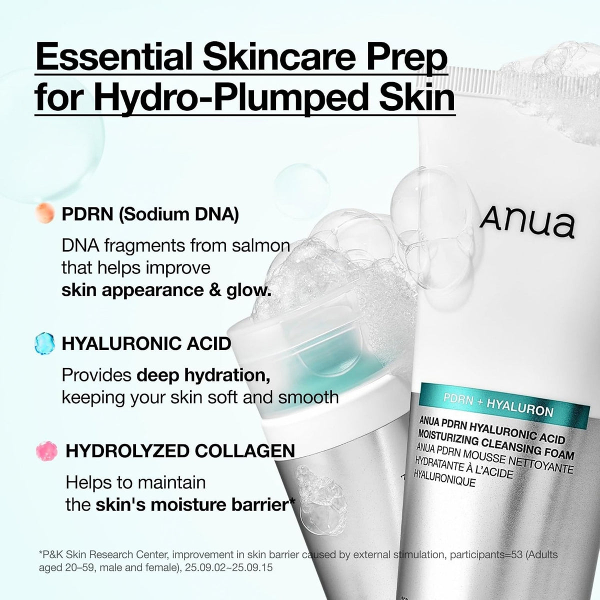 Anua PDRN Hyaluronic Acid Moisturizing Cleansing Foam - Face Wash