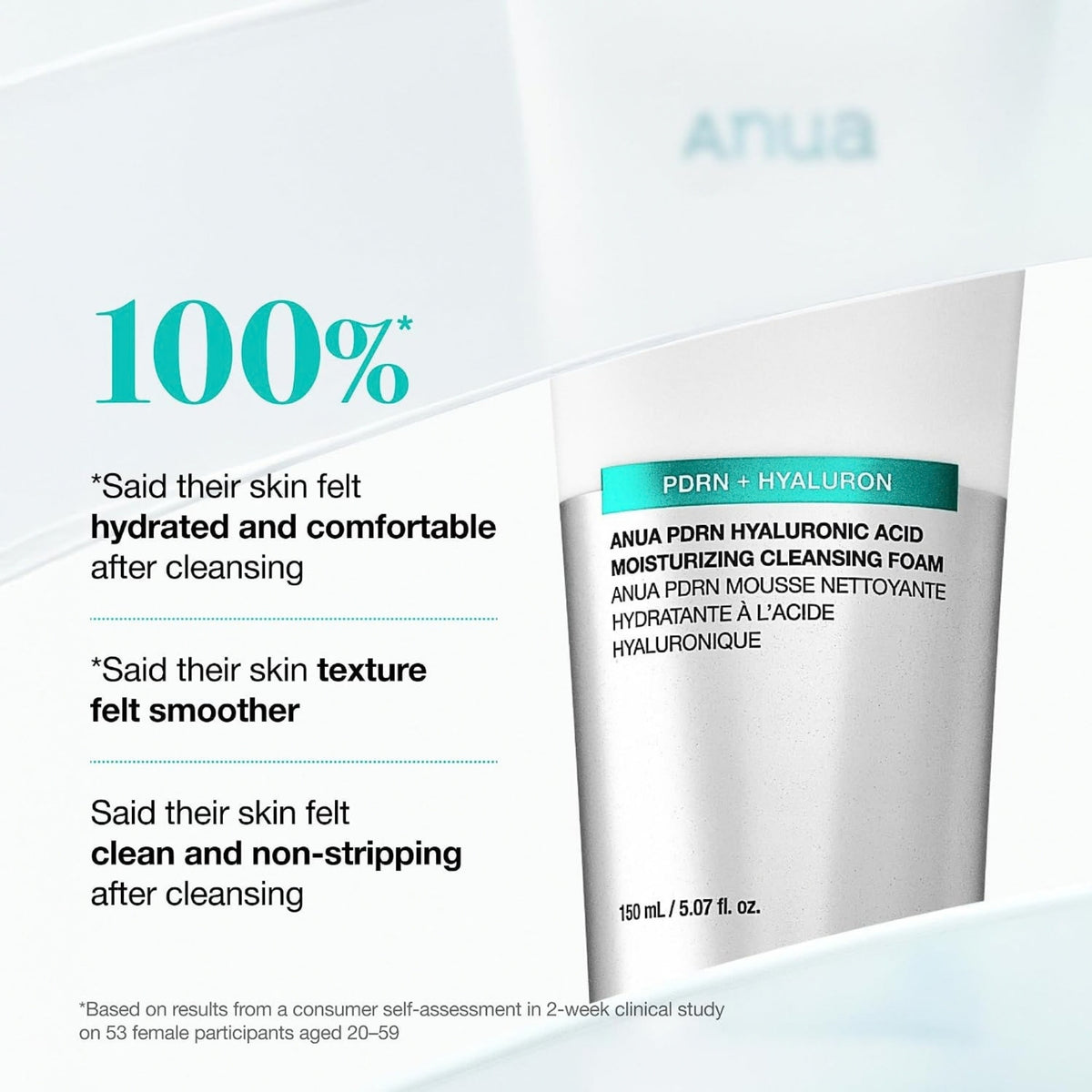 Anua PDRN Hyaluronic Acid Moisturizing Cleansing Foam - Face Wash