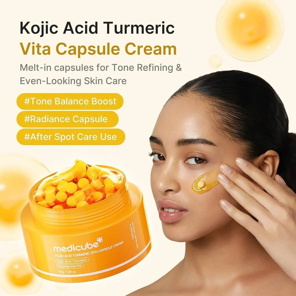 Medicube Kojic Acid Turmeric Vita Capsule Cream - Moisturizer