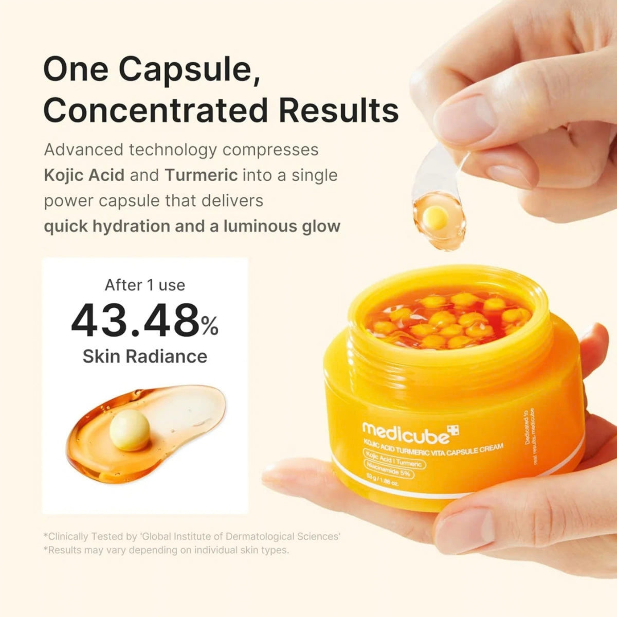 Medicube Kojic Acid Turmeric Vita Capsule Cream - Moisturizer