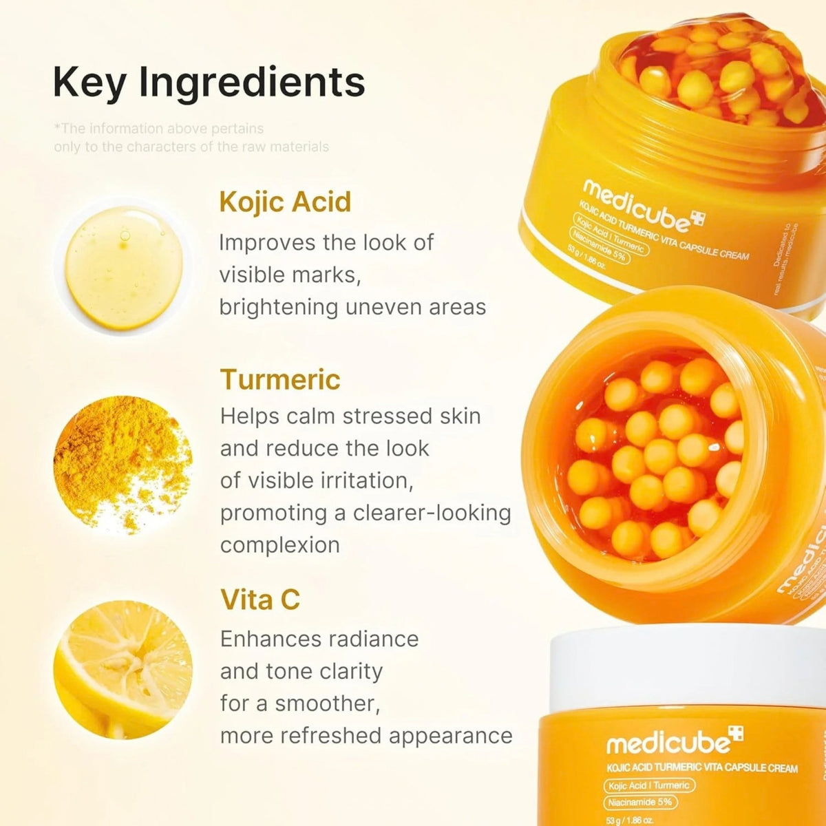 Medicube Kojic Acid Turmeric Vita Capsule Cream - Moisturizer