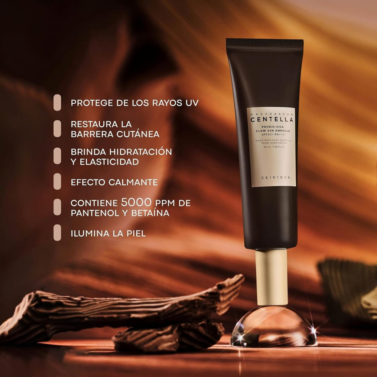 SKIN1004 Madagascar Centella Probio-Cica Glow Sun Ampoule - Sunscreen
