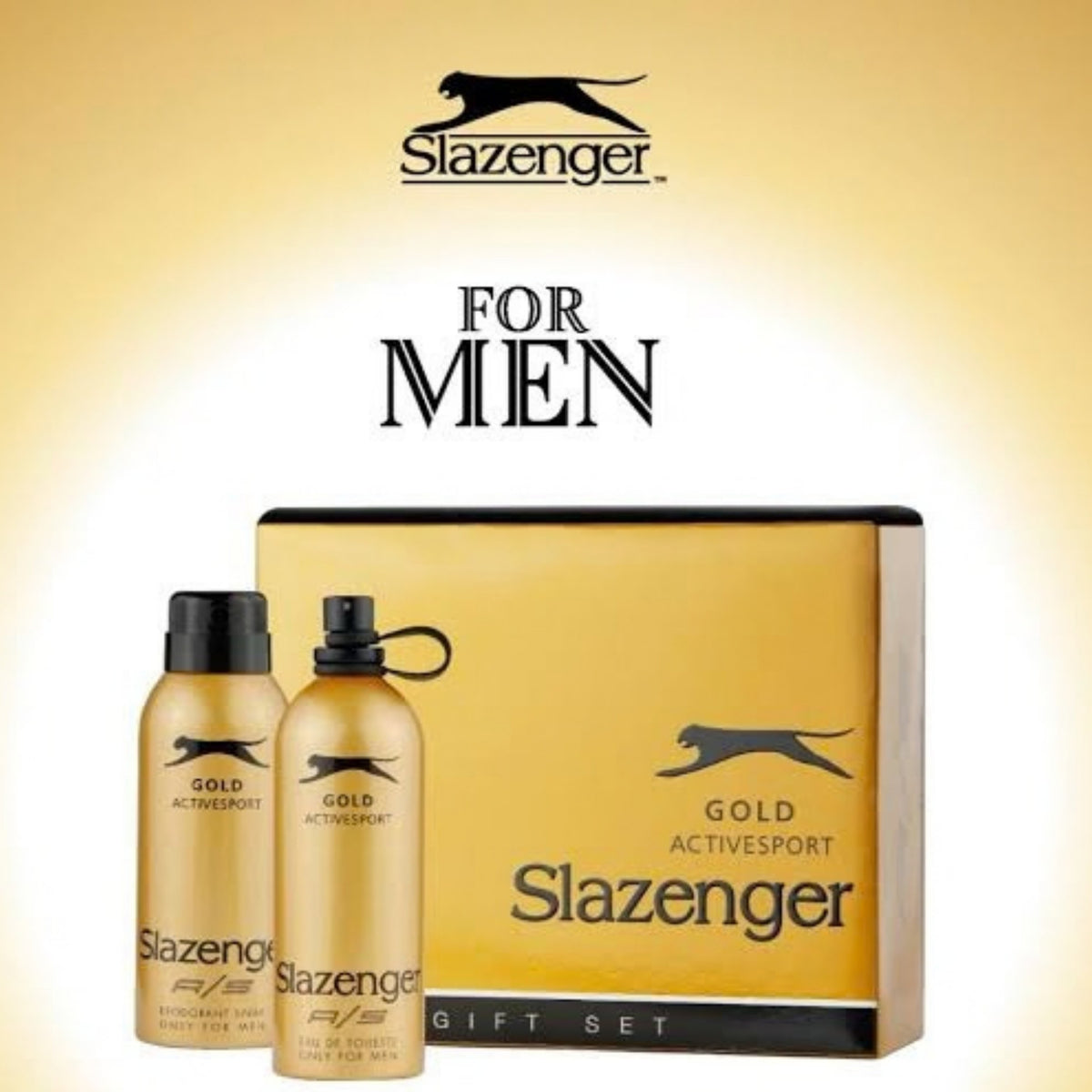 Slazenger Active Sport Gold Men's Gift Set - Eau de Toilette 125ml + Deodorant Spray 150ml