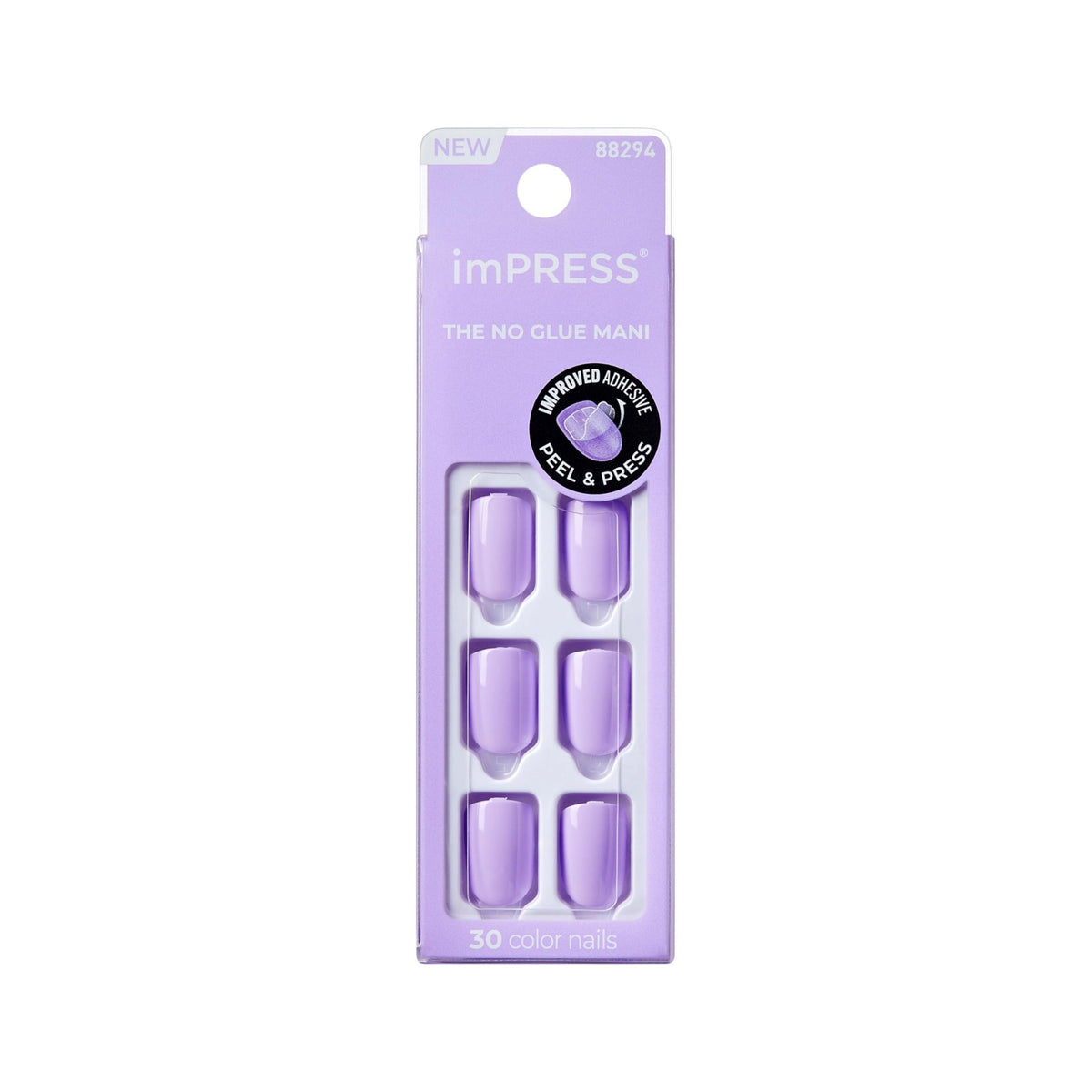 Kiss imPRESS Color Press-On Manicure Fake Nails in the shade Vivid Lavender - Nail Tools & Accessories