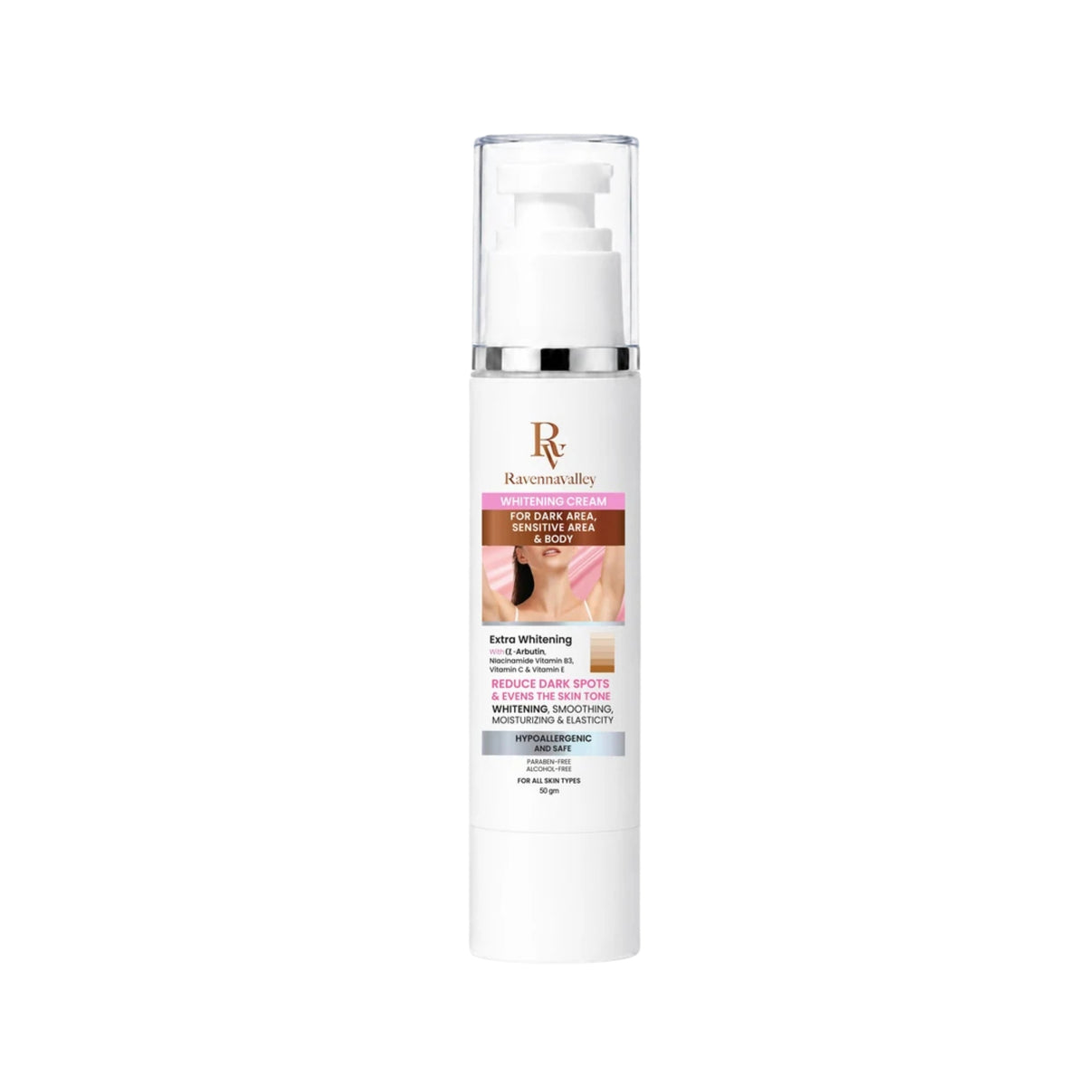 Ravenna Valley Whitening Cream for Dark Areas - Body Exfoliators