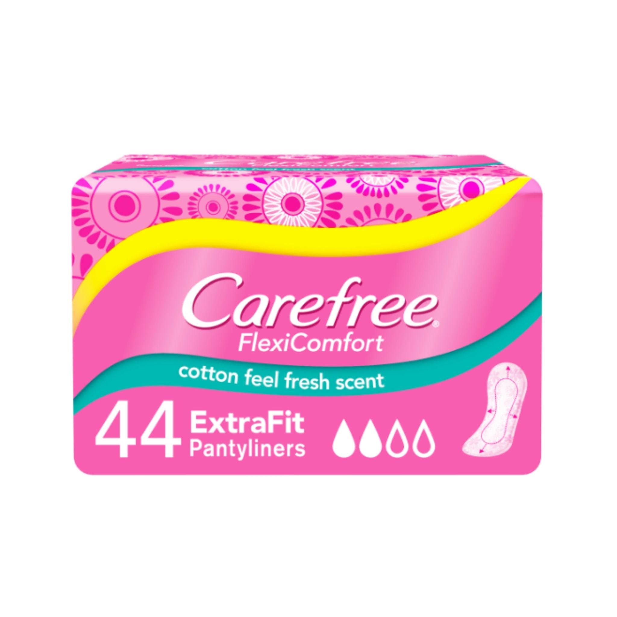 CAREFREE FlexiComfort ExtraFit Panty Liners 44 pcs