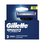 Gillette Mach3 Turbo 3D Blade Refills, 3 Blades, 2 Count, Pack of 2 - Razors & Blades