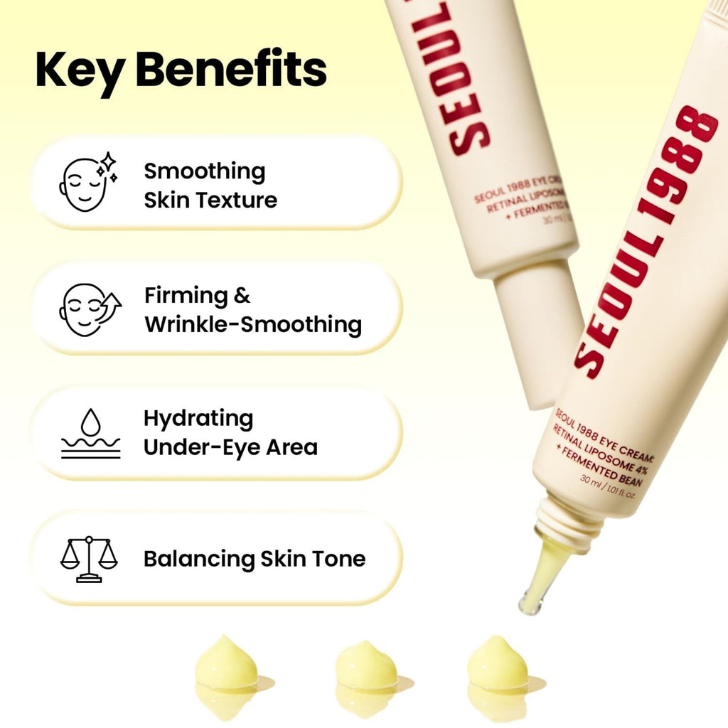 K-Secret Seoul 1988 Eye Cream : Retinal Liposome 4% + Fermented Bean - Eye Creams