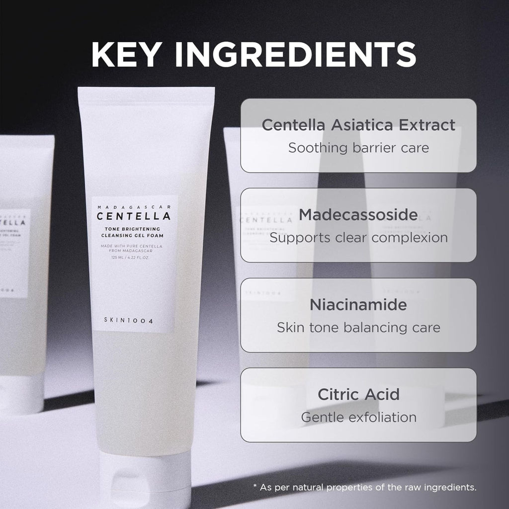 SKIN1004 Centella Tone Brightening Cleansing Gel Foam - Face Wash Gel